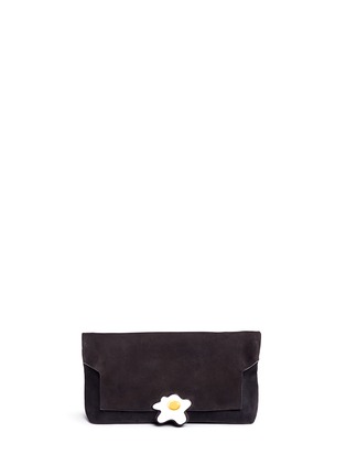 Main View - Click To Enlarge - ANYA HINDMARCH - 'Egg Bathurst' suede clutch