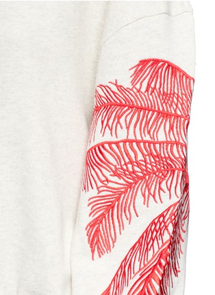Detail View - Click To Enlarge - STELLA MCCARTNEY - Palm tree embroidered French terry sweatshirt