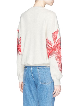 Back View - Click To Enlarge - STELLA MCCARTNEY - Palm tree embroidered French terry sweatshirt