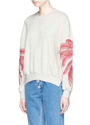 Front View - Click To Enlarge - STELLA MCCARTNEY - Palm tree embroidered French terry sweatshirt