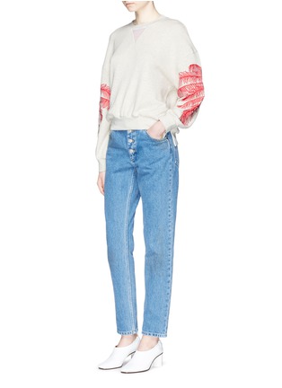Figure View - Click To Enlarge - STELLA MCCARTNEY - Palm tree embroidered French terry sweatshirt