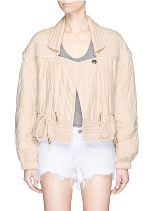 Main View - Click To Enlarge - ISABEL MARANT - 'Backal' drawstring waist quilted cotton jacket