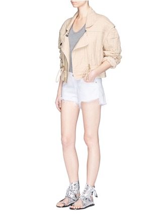 Figure View - Click To Enlarge - ISABEL MARANT - 'Backal' drawstring waist quilted cotton jacket