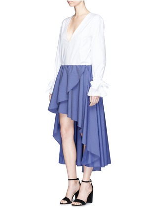 Figure View - Click To Enlarge - CAROLINE CONSTAS - 'Adelle' layered high-low flared skirt