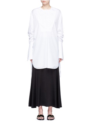 Main View - Click To Enlarge - GEORGIA ALICE - 'Moon Sisters' sash ruched sleeve poplin tunic