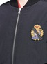 Detail View - Click To Enlarge - PUBLIC SCHOOL - Reversible badge appliqué satin bomber jacket