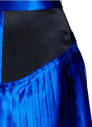 Detail View - Click To Enlarge - PUBLIC SCHOOL - 'Kaleb' colourblock asymmetric pleated satin skirt
