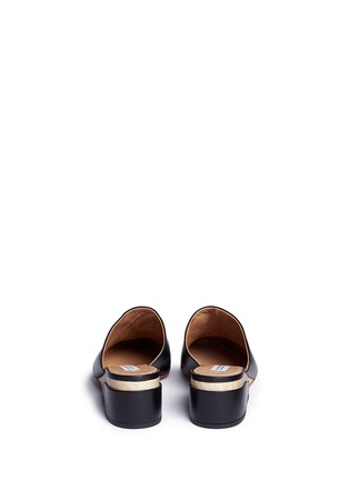 Back View - Click To Enlarge - GABRIELA HEARST - 'Adele' wooden wedge leather mules