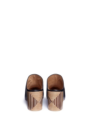 Back View - Click To Enlarge - GABRIELA HEARST - 'Pravato' geometric print heel leather mules