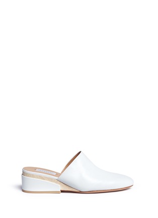 Main View - Click To Enlarge - GABRIELA HEARST - 'Adele' wooden wedge leather mules