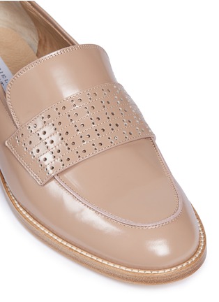 Detail View - Click To Enlarge - GABRIELA HEARST - 'Carl' perforated band leather loafers