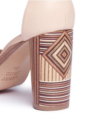 Detail View - Click To Enlarge - GABRIELA HEARST - 'John' geometric print heel leather sandals