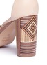 Detail View - Click To Enlarge - GABRIELA HEARST - 'John' geometric print heel leather sandals