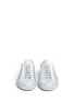 Front View - Click To Enlarge - COMMON PROJECTS - 'Original Achilles' metallic leather sneakers