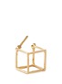 Detail View - Click To Enlarge - SHIHARA - '3D' 18k yellow gold cutout cube single earring