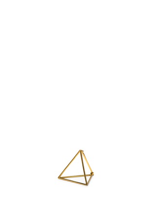 Main View - Click To Enlarge - SHIHARA - '3D' 18k yellow gold 10mm pyramid single earring