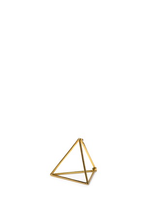 Main View - Click To Enlarge - SHIHARA - '3D' 18k yellow gold 15mm pyramid single earring