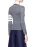 Back View - Click To Enlarge - THOM BROWNE  - STRIPE SLEEVE CASHMERE CARDIGAN
