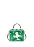 Back View - Click To Enlarge - - - 'Dolce Box' snakeskin trim embellished leather bag