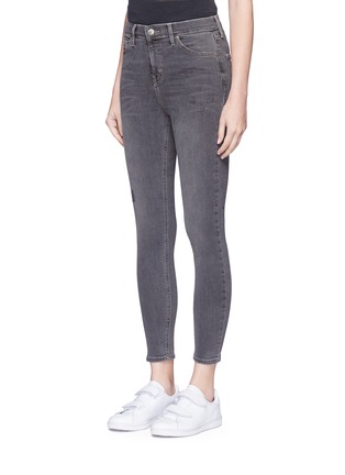 Front View - Click To Enlarge - TOPSHOP - Jamie' high waist distressed ankle grazer jeans