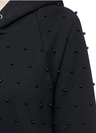 Detail View - Click To Enlarge - GIAMBA - Beaded cotton hoodie