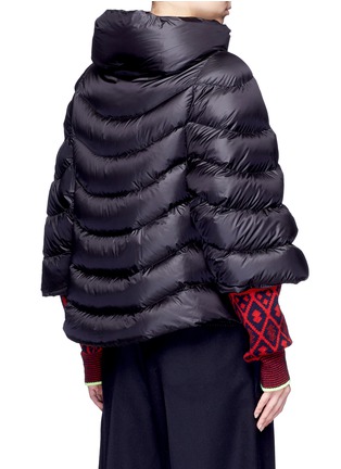 Back View - Click To Enlarge - MONCLER - 'Akylina' padded down cape jacket