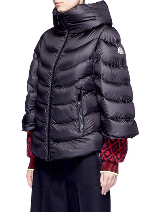 Front View - Click To Enlarge - MONCLER - 'Akylina' padded down cape jacket