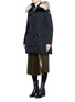 Figure View - Click To Enlarge - MONCLER - Aredhel' fox fur drawstring hood twill down parka