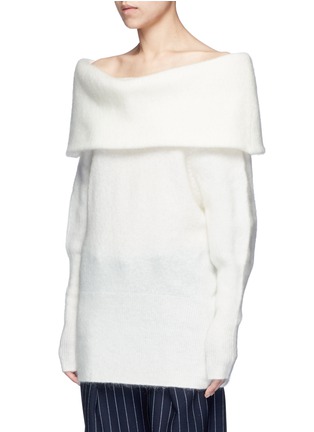 Front View - Click To Enlarge - ACNE STUDIOS - 'Daze' foldover collar mohair blend sweater
