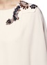 Detail View - Click To Enlarge - LANVIN - Jewelled cape overlay crepe gown