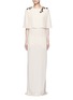 Main View - Click To Enlarge - LANVIN - Jewelled cape overlay crepe gown