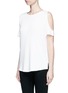 Front View - Click To Enlarge - RAG & BONE - 'Showoff' cutout shoulder T-shirt