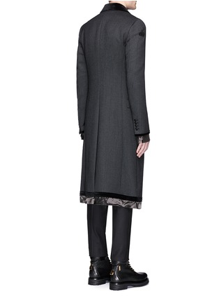 Back View - Click To Enlarge - ALEXANDER MCQUEEN - Butterfly embroidered wool twill coat