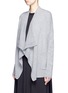 Front View - Click To Enlarge - VINCE - Drape front wool-cashmere cardigan