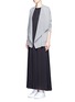 Figure View - Click To Enlarge - VINCE - Drape front wool-cashmere cardigan
