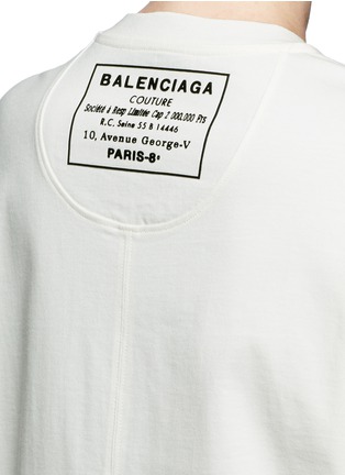 Detail View - Click To Enlarge - BALENCIAGA - Logo stamp print jersey T-shirt