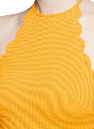 Detail View - Click To Enlarge - MARYSIA - 'Mott' scalloped halterneck dress