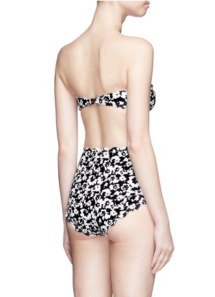 Back View - Click To Enlarge - MARYSIA - 'Santa Monica' hibiscus print scalloped bikini bottoms