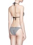 Back View - Click To Enlarge - VITAMIN A - 'Natalie' ruched back side tie stripe bikini bottoms