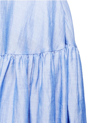 Detail View - Click To Enlarge - CO - Ramie blend chambray gathered skirt