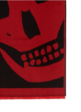 Detail View - Click To Enlarge - ALEXANDER MCQUEEN - Macro skull jacquard oblong scarf