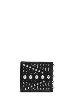 Back View - Click To Enlarge - ALEXANDER MCQUEEN - Union Jack stud leather bifold wallet