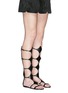 Figure View - Click To Enlarge - 73426 - 'Roll' knee high leather gladiator sandals
