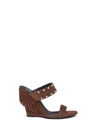 Main View - Click To Enlarge - 73426 - 'Taline' stud suede wedge sandals