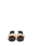 Front View - Click To Enlarge - 73426 - 'Gladis' jewelled mirror leather clog sandals