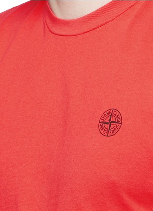 Detail View - Click To Enlarge - STONE ISLAND - Logo print cotton T-shirt