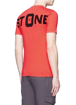 Back View - Click To Enlarge - STONE ISLAND - Logo print cotton T-shirt