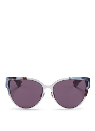 Main View - Click To Enlarge - DIOR - 'Wildly' inset metal frame tortoiseshell acetate sunglasses