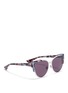 Figure View - Click To Enlarge - DIOR - 'Wildly' inset metal frame tortoiseshell acetate sunglasses