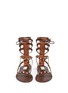 Front View - Click To Enlarge - VALENTINO GARAVANI - 'Rockstud Rolling' cabochon leather gladiator sandals